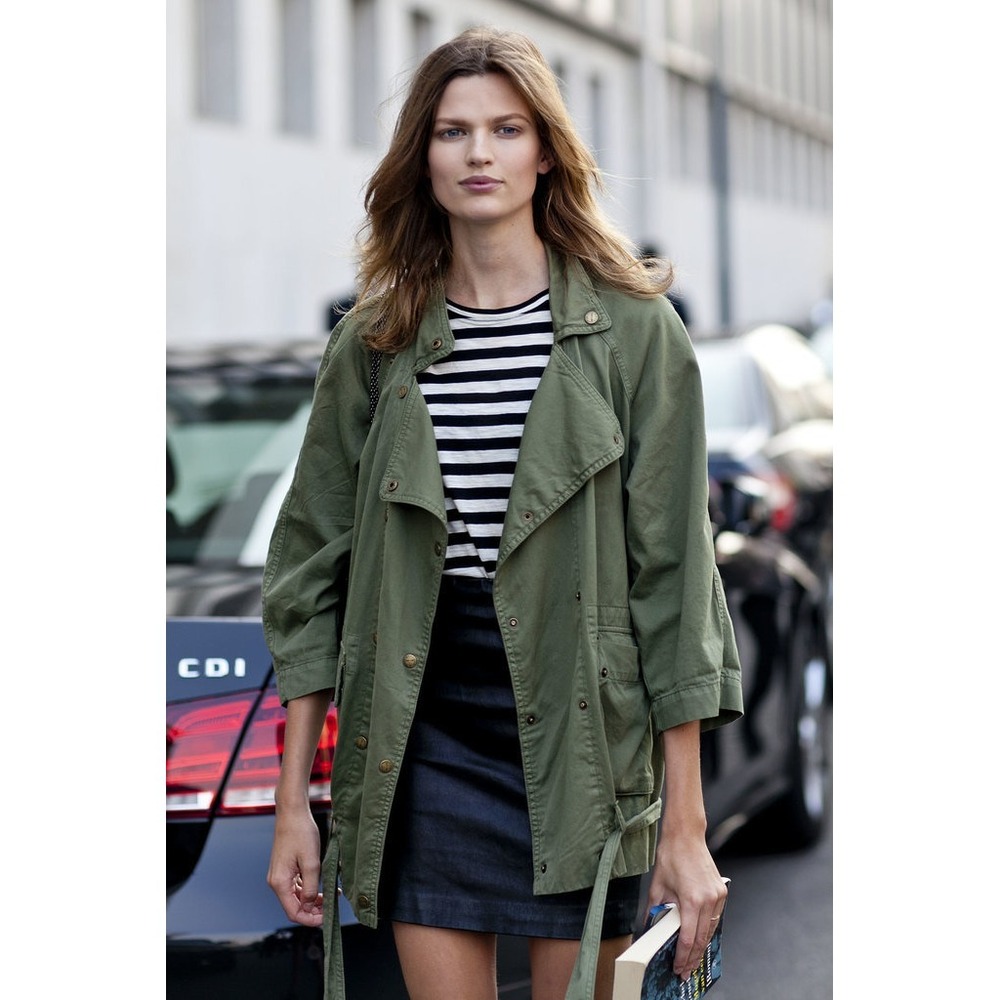 Current/Elliott The Infantry Jacket Army Green Cotton Utility AS SEEN ON CELEBS‎